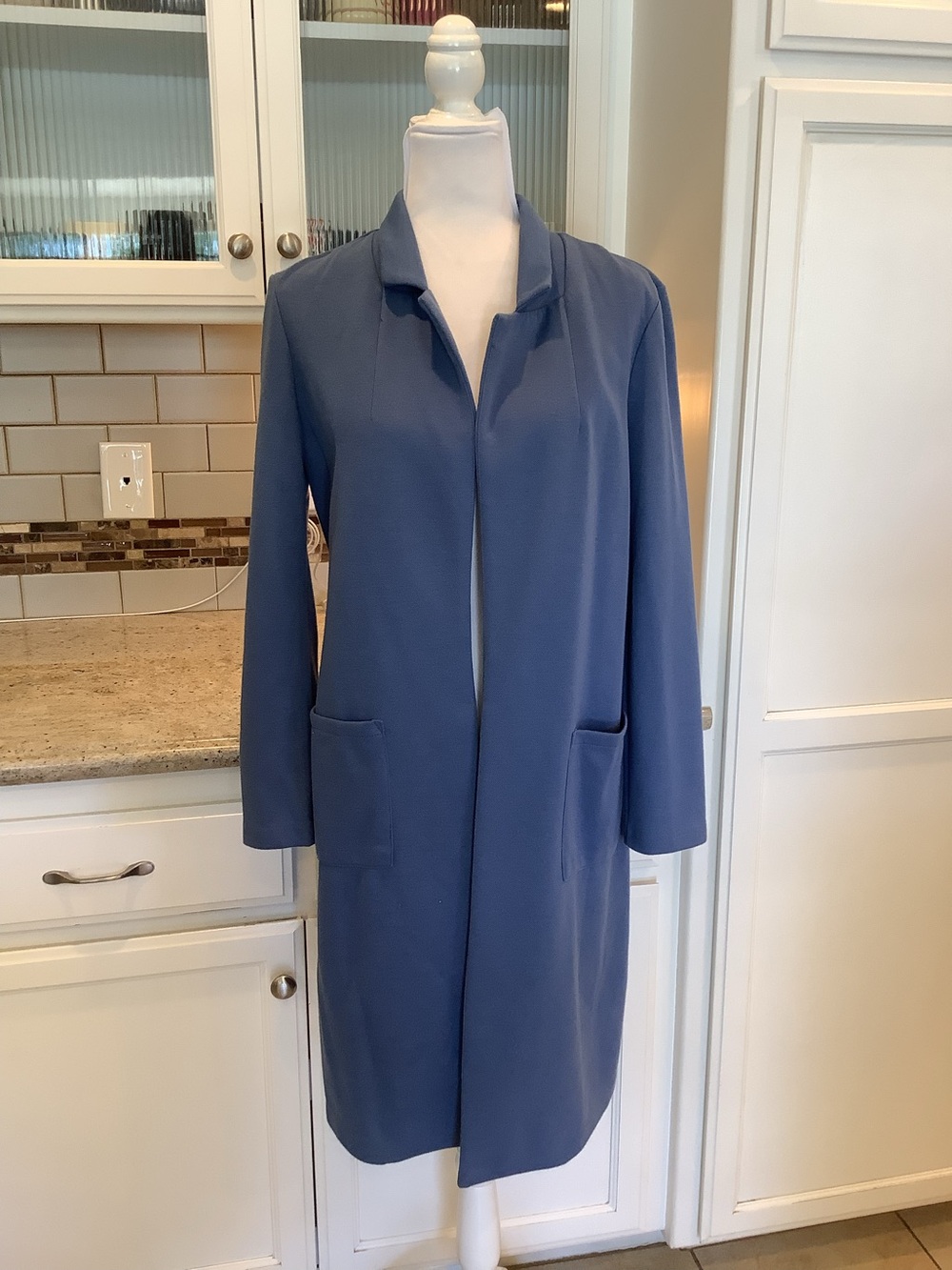ONE BY CHAPTER ONE BLUE LONG CARDIGAN JACKET SZ M